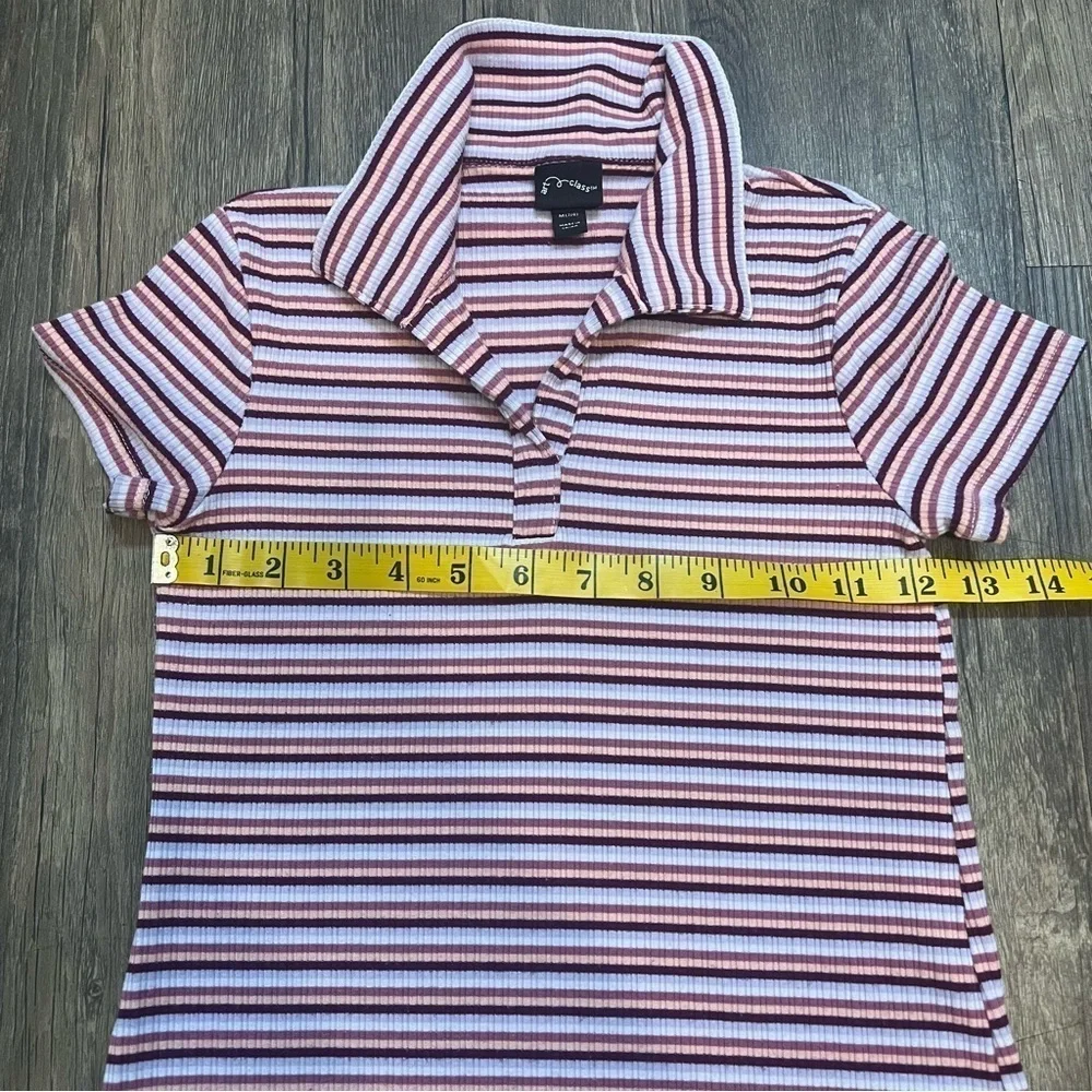 Girls Art Class Pink Strip Short Dress Size 7/8